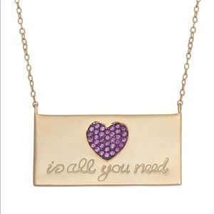 New Love Is All You Need Heart Sterling Silver 14K Gold Vermeil Necklace